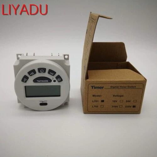 Small cycle timer L701 microcomputer time control switch 12V passive time switch 12V 24V 220V 110V