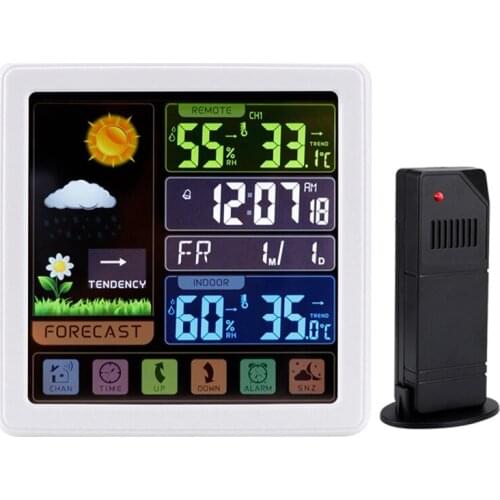 AU42 -Weather Station TS 3310 Indoor Outdoor Thermometer Hygrometer Alarm Clock Wireless Sensor Barometer