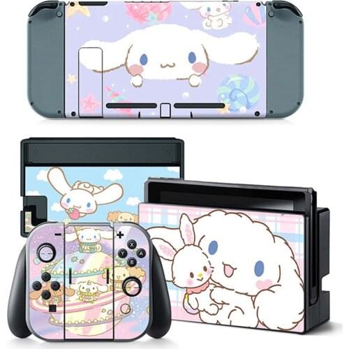 Cute Cartoon Game Console Vinyl Skin Decals Anime Sticker Protective Cover for Nintendo Switch NS Controller