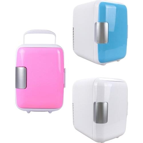 Mini 4L Car Fridge Refrigerator Cooler Warmer Electric Low Noise Skincare Fruit AC/DC for Office Travel