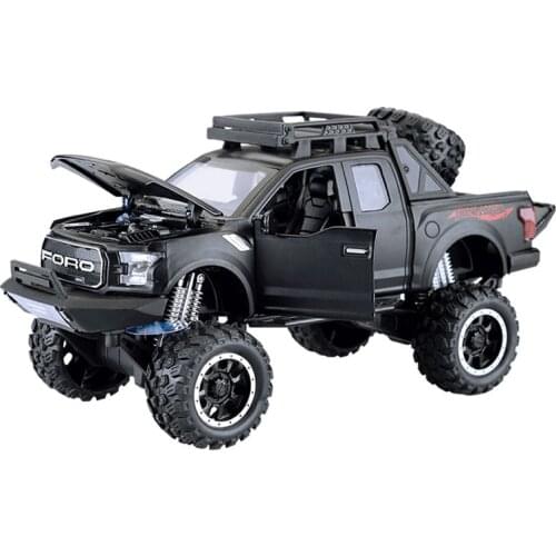 1:32 Raptor F150 Alloy Car Model Die Casts Metal Off-Road Vehicle Toy Sound And Light Kids Toy Gift