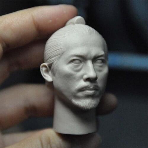 1/6 Scale The Final Samurai Sanada Hiroyuki Unpainted Head Model for 12''Body DIY