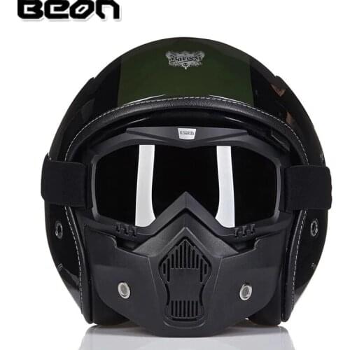 BEON Motorcycle Helmet Halley Retro Helmet capacete motocross casque moto vintage casco moto 117