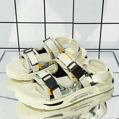 Mens sandals summer Korean trend outdoor beach sandals and slippers wear sports Vietnam dual-use online celebrity ins slippers