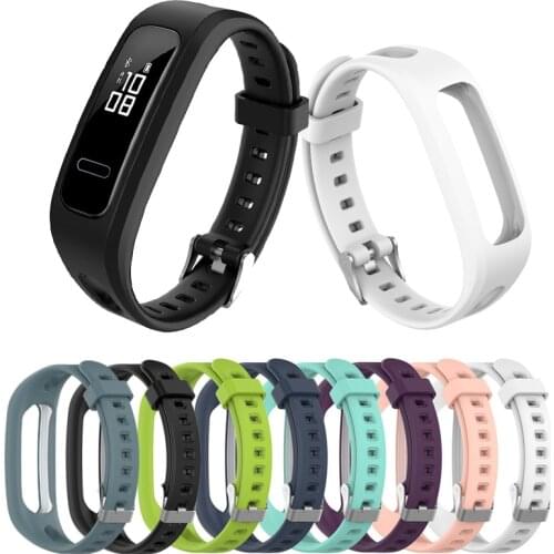 Soft Adjustable Silicone Watchband TPU For Huawei Honor Band 4 Running Bracelet Strap For Huawei Band 4e 3e Bracelet Replacement