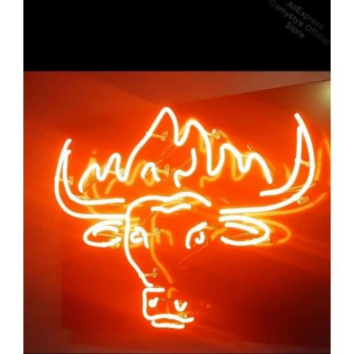 Neon Sign For the bull head Red Hotel Recreational shop Business Room ub world series Mercury Lamps Guitar Store Display Beer