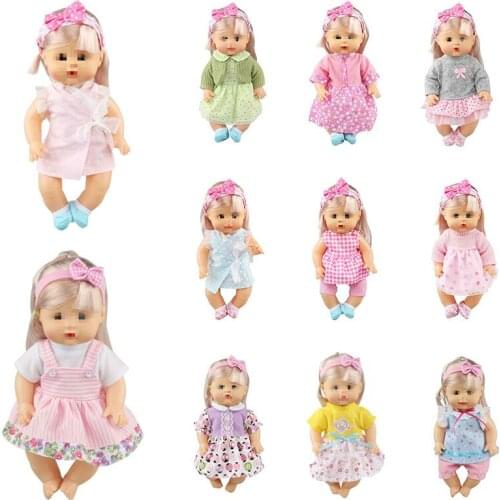 New Doll Clothes 11pcs Girls Dress 10-11 Inch 28 CM Reborn Baby New Born Doll Clothing Dolls Accessories Kids Toys Birthday Gift
