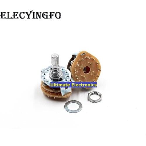 2pcs RS25 band switch switch potentiometer rotary switch 4 Pole 3 Position 4*3