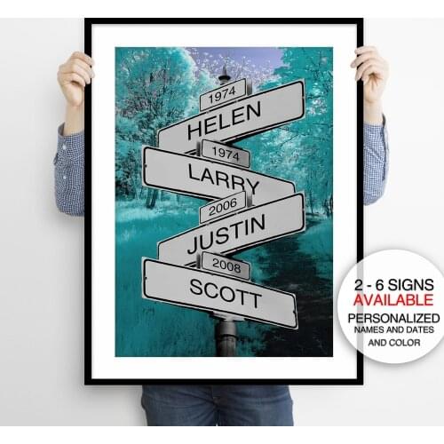 Marvel Personalized Family Street Sign Poster And Print Disney Avengers Name/Date Custom Canvas Painting Wall Art Home Decor