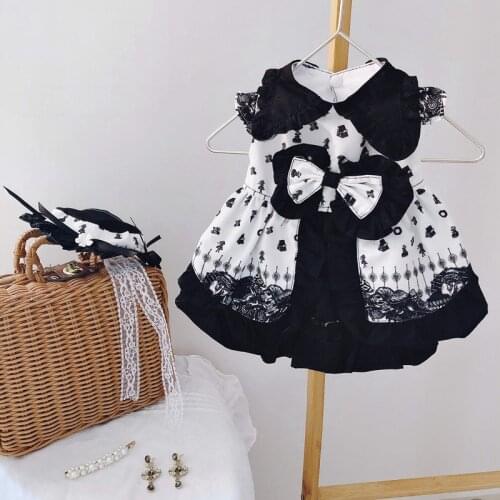 Dog Dresses Lolita Noble Princess Dress Bow Tie Skirt Cat Puppy Clothing Chihuahua Yorkshire Poodle Corgi Pomeranian Dog Clothes
