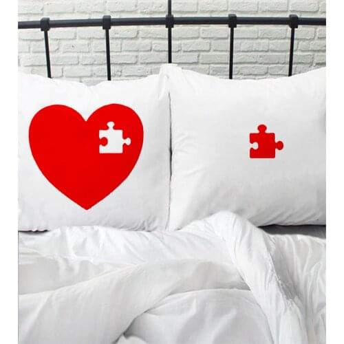 Girlfriend Wife Gift Couple Pillowcases Mr Mrs His and Hers love Pillowcases Wedding Morning Gift Home Decor Pillow Cover