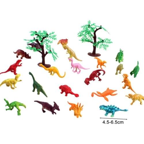 22Pcs Dinosaur Realistic Model Simulation Cartoon PVC Creative Miniature Collectible Mini Dinosaur Display Mold for Children