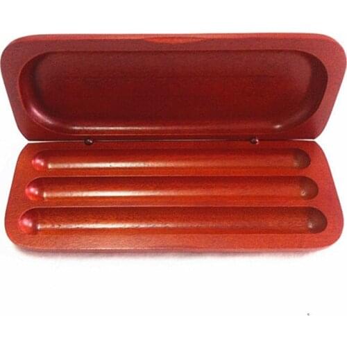 Handmade High-grade Rosewood Three- Groove Gift Pen Box and Ballpoint Roller Box Environmental Protection pencil case