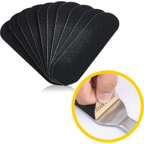 BNG 20pcs #80 180 Care Refill Nail Files Buffer Replacement Foot Sanding Paper For Stainless Metal Handle Remover Grinding Tool