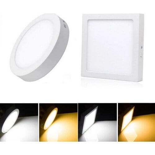 LED Panel Light 6W 12W 18W Surface Mounted LED Ceiling Lights AC85-265V Round Square LED Downlight 30 60 90pcs 2835SMD