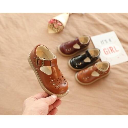 New Children Toddler Baby Little Girls Boys Summer Hollow Leather Shoes For Girls Kids Retro Dress Shoes 1 2 3 4 5 6 7 Years New