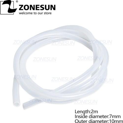 ZONESUN Length 2m Inside Diameter 7mm Round Tube Connect To Filling Machine Plastic Pipe For Electric Filling Machine
