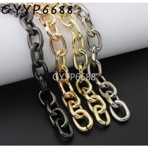 1-5 meters sale by meter not hooks 4.5*16*25mm 4 colors aluminum chains for girls handbag purse and diy shoulderbag accessories