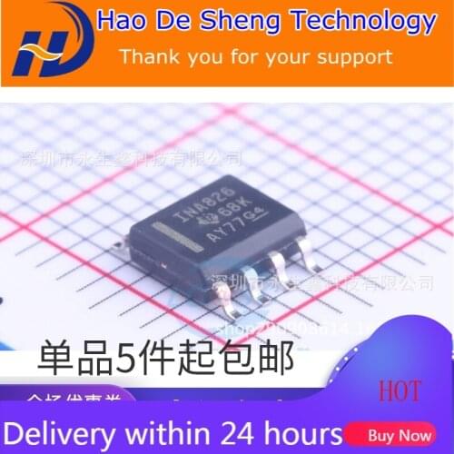 10PCS/LOT INA826AIDR INA826AID INA826 SOP-8 Instrumentation Amplifier IC New Original In Stock