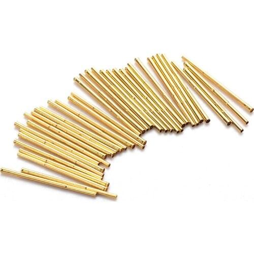 100pcs/ Bag New Safety Test Pin Metal Test Needle Sleeve R035-1C Length 14mm Dia 0.45mm Needle Seat Spring Detection