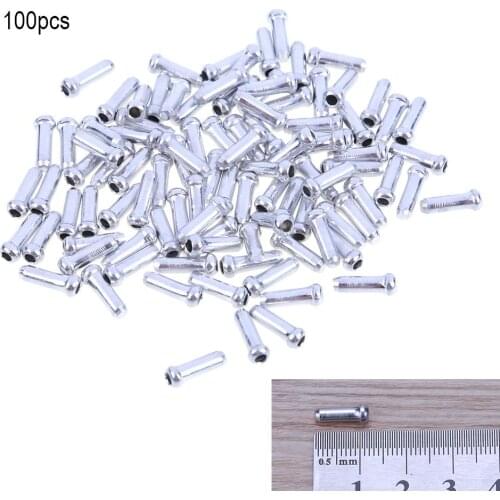 100PCS Bicycle Brake Shifter Cable End Caps Brake line Derailleur Shift Wire End Caps Tips Crimps MTB Bike Bicycle Accessories