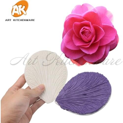2pcs Big Petal Silicone Veiner Mold Cake Decorating Fondant Impression Flower Mold Sugarcraft Cake Mold