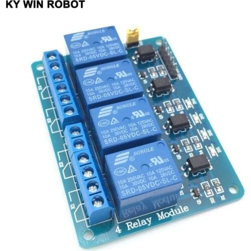 1pcs 4 channel relay module with optocoupler. Relay Output 4 way relay module for arduino