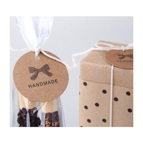 50bag Kraft handmade tags Hang tags Wedding hang tags Gift tags