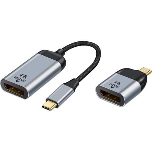 HDMI-compatible female to type-C male adapter suitable for notebook projector 4k30hz
