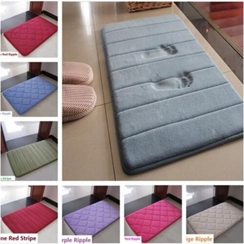 Free Shipping 40x60cm Rug Water Absorbing Slip Resistant Carpet Bathroom Mat Door Chair Rug Slowly Rebound Memory Foam Pad
