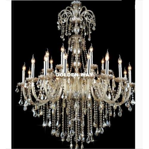 Free Shipping Large Chandelier Crystals Empire Cognac Chandelier Lights Modern Chandeliers For Hotel Lobby k9 Crystal Chandelier