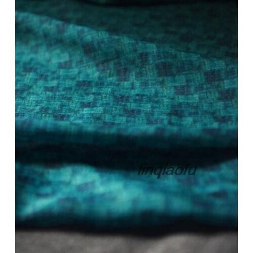 Brand temperament ethnic style retro printed thin fabric Robe dress fabric