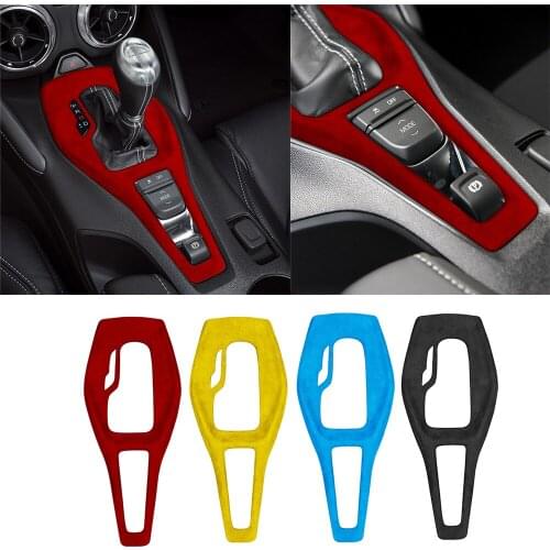ABS Suede Central Control Gear Shift Panel Decorative Cover Trim Fit for Chevrolet Camaro 2016-2020 Car Accessories Interior