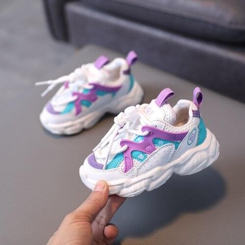 Childrens Sneakers Spring and Autumn New Breathable Net Shoes 1-5 Years Old Boys and Girls Soft-soled Casual Shoes