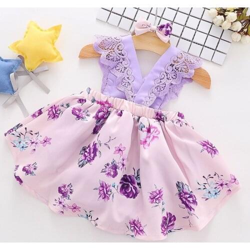 Baby Girl Dresses For Party And Wedding Princess Costume Lace Floral Kids Birthday Dress Infant Clothing Baby Girl Summer Dress
