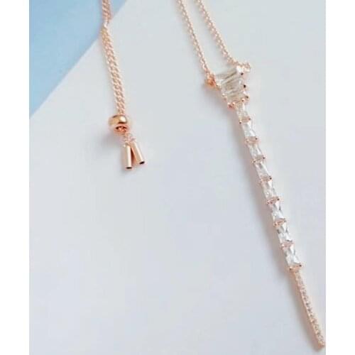 Designer Fashion 925 Sterling Silver Jewelry 3A Cubic Zirconia Party Necklace