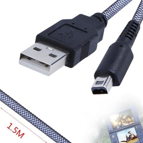 1.5m Charging Cable for 3DS 2 in 1 24K Sync Data Cord for NDSI USB Data Cable for Nintendo NDSI NEW 3DSXL 2DSLL 3DS Charger