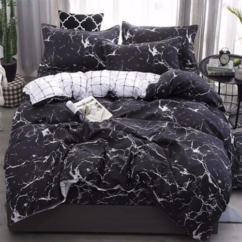 Modern And Simple Marble Pattern Bedding Set,High Quality Bed Sheet, Duvet Cover And Pillowcase, For 1.5/1.08/2.0/2.2M Bed