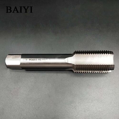 1pcs Left-handed machine tap M36*3 Spiral groove machine tap HSS 6542 made faucet for metric machine straight flute thread
