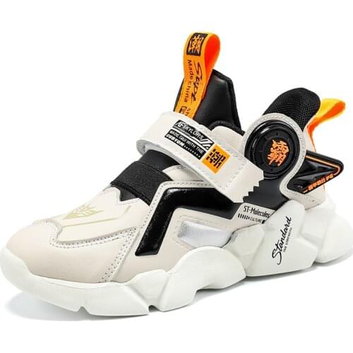 Children Casual Shoes For Kids Sneakers Boys Shoes Girls Sneakers Leather Hook&Loop Running Footwear Anti-slippery Fashion