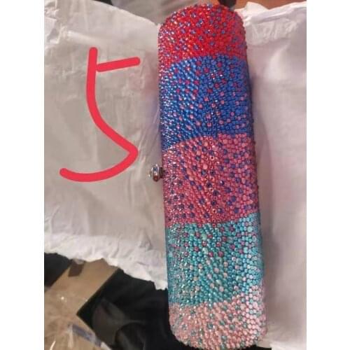 Xiyuan store Women Multi Color Evening Bags Clutches Bags Bridal Wedding Rhinestone Box Minaudiere Purses Party Handbags