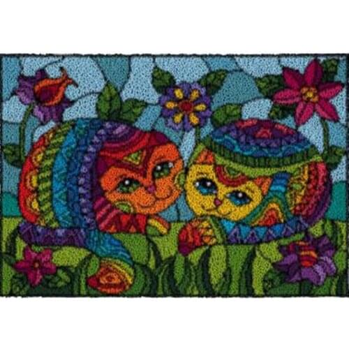Latch hook rug kits with Pre-Printed Pattern for Adults Canvas for embroidery Knotted carpet include hook Home decoration
