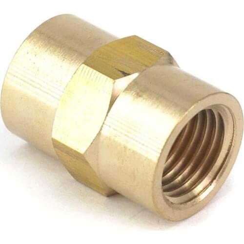 1/8" 1/4" 3/8" NPT BSPP Female Hex Nipple Equal Reducer Brass Pipe Fitting Connector Adapter Water Gas Oil Fuel