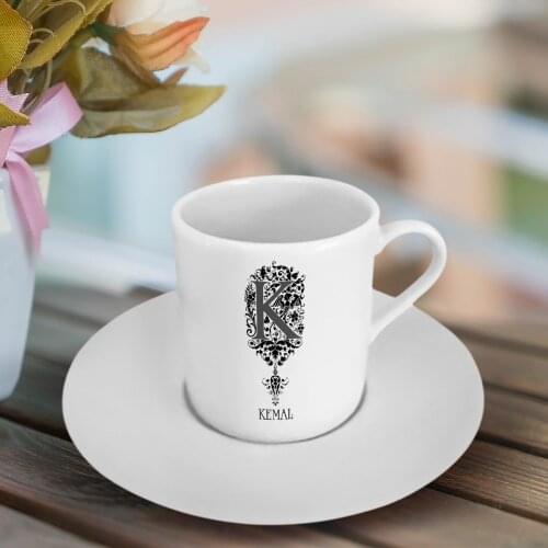 Personalized K Letter Turkish coffee Cup (Model 1)