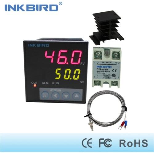 Inkbird ITC-106VH PID Temperature Controllers + K sensor + 40A SSR + heat sink, Solid State Relay for Sous Vide, thermocouple k
