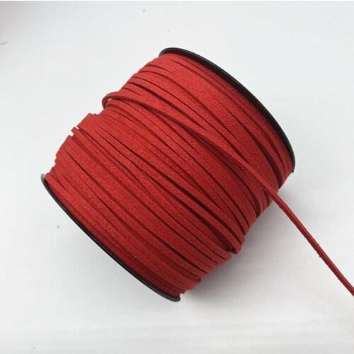 3mm 5yards Flat Faux Suede Braided Cord Korean Velvet Leather Handmade Thread String Rope For DIY Jewelry Making Supplies #04