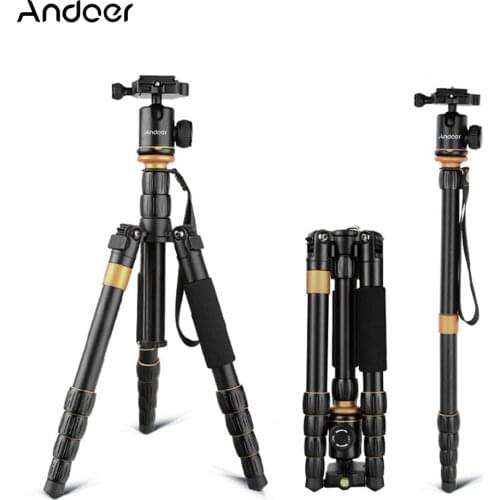 Andoer Foldable Detachable Tripod Adjustable Photography Digital Camera Camcorder Tripod for Canon Nikon Sony DSLR