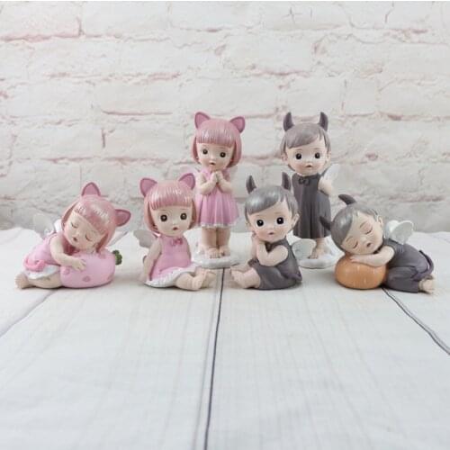 Resin Ornaments Living Rom Decor Baking Cake Decoration Dream Angel Lover Wedding Gifts Crafts For Home Decor