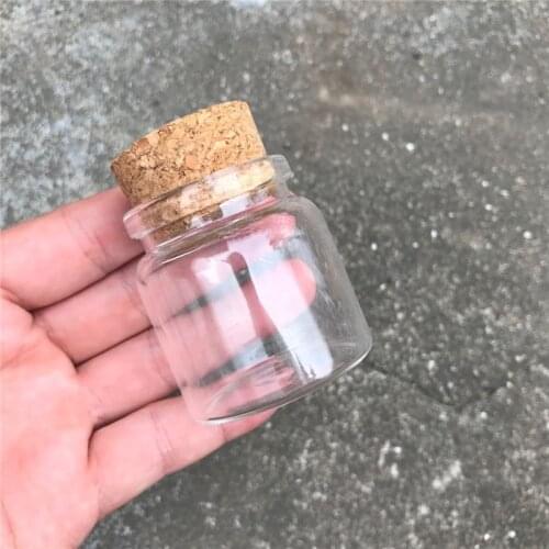 Brilliant Glass Bottles with Cork Craft Bottles Jars Weding Gift 50ml 80ml 100ml 150ml Empty Jars Gift Containers Bottles 24pcs