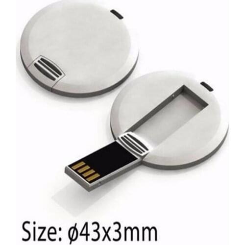 Unique Design Round Card Custom DIY LOGO USB 2.0 Memory flash stick Pendrive (Over 10 pcs,free logo)